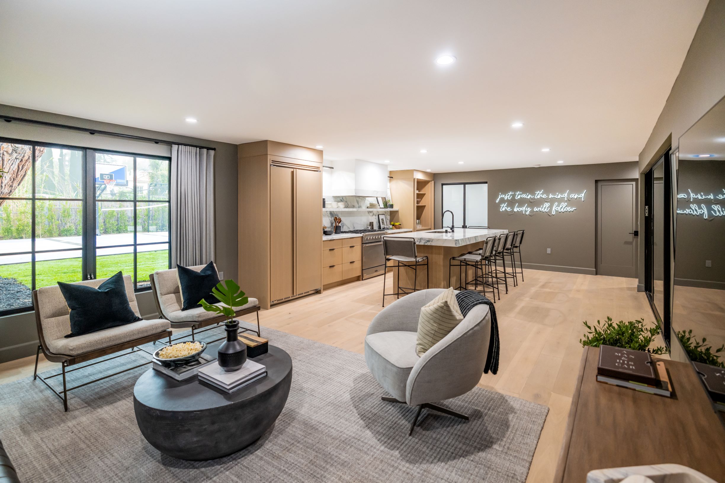 Modern interior with aluminum casement windows by All Weather Architectural Aluminum